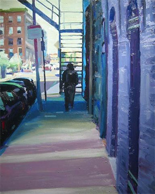 Jason Pechinski, A Street, 24″ x 30″, oil on canvas