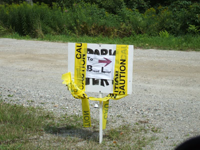 To Bread Loaf sign. Photo by Tracy Strauss