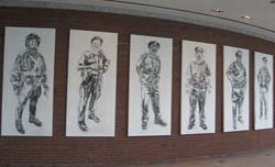 Drawings from UNIFORM (2009), Mira Cantor, Moakley Courthouse, Boston