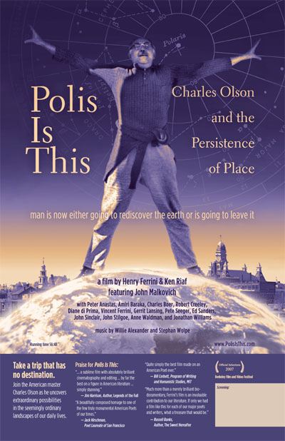 Publicity poster for POLIS IS THIS by Henry Ferrini and Ken Riaf
