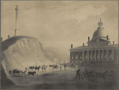 Image of Beacon Hill from Boston Public Library Print Department