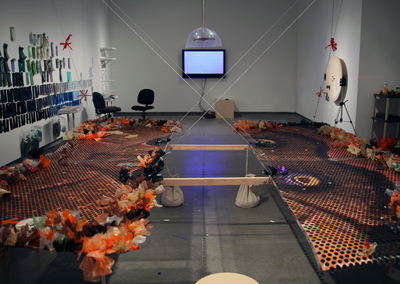 Installation view of POLYPOLYPHEMOUS by Deb Todd Wheeler, from EXCHANGE at the ICA at the Maine College of Art
