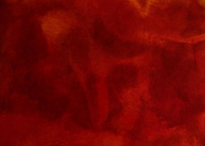 Christine Arveil's Spinesax (detail), 2008, violin varnish and pigments over gesso on wood