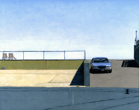 Leah Giberson, REVERE BEACH (2010), acrylic on photographic print on panel, 16x20 in