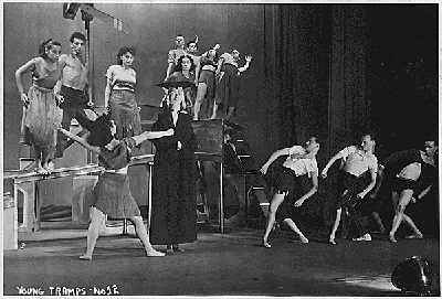 Photograph from the National Archives. WPA Federal Theater Project in New York:Dance Theater: Young Tramps, ca. 1935. ARC Identifier 195733. Item from Collection FDR-PHOCO: Franklin D. Roosevelt Library Public Domain Photographs, 1882 - 1962