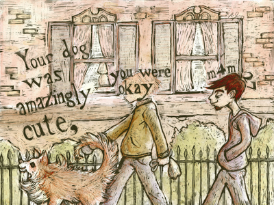 Marco Jimenez, YOUR DOG WAS AMAZINGLY CUTE, YOU WERE OKAY (2010), Missed Connections, mixed media