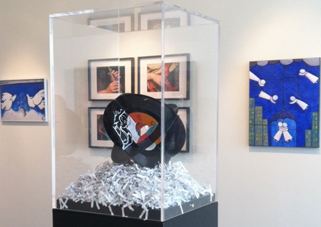 Installation view of VISUAL LYRICS, the November 2011 show at UFORGE Gallery