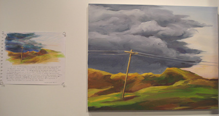 Sketch and painting by Rachel Mello