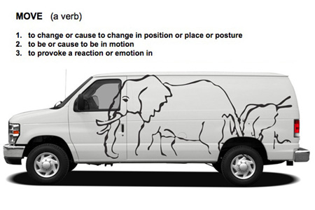 Public art from MOVE ME by Roberta Paul, with curator Beth Kantrowitz