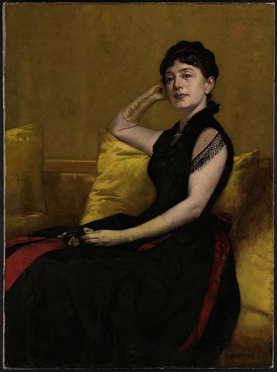 Kate Field by Francis Davis Millet (1846-1912), 1881, oil on canvas. In the collection of the Boston Public Library.