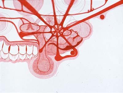 Mary O'Malley, UNTITLED #4 (2005), ink on paper, 19 in x 25 1/2 in