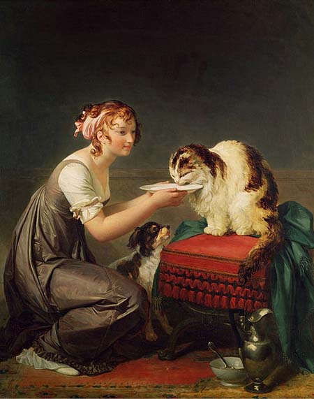 Marguerite Gérard, The Cat's Lunch, Musee Fragonard, Grasse, France