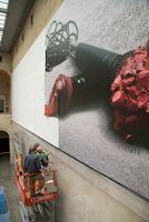 Worcester Art Museum installation of THINK AGAIN mural