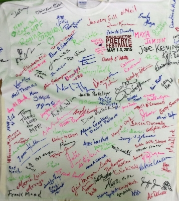 Poet signatures from the 2015 Massachusetts Poetry Festival