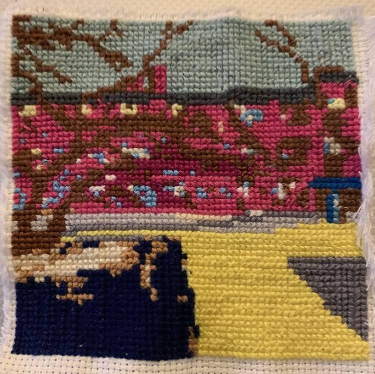 Needlework by Yessica Guzman, Charlestown, MA, from the Pandemic Views project by Cat Mazza.