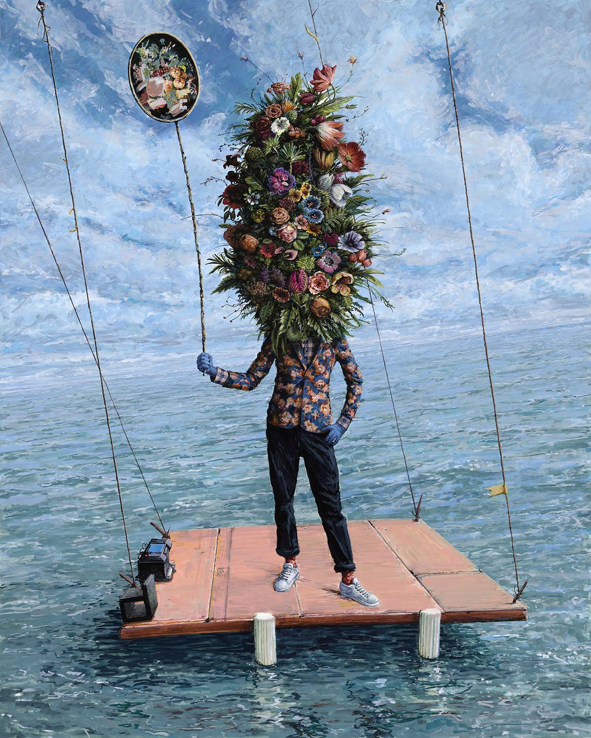 Ethan Murrow (Drawing & Printmaking Fellow '16), THE CULTIVAR (2021), High flow acrylic on mounted board, 60 x 48 in.